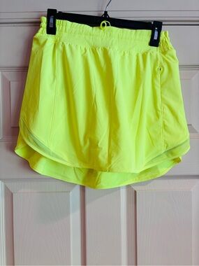 lululemon athletica Neon Yellow Athletic Skort 15” Shorter Length